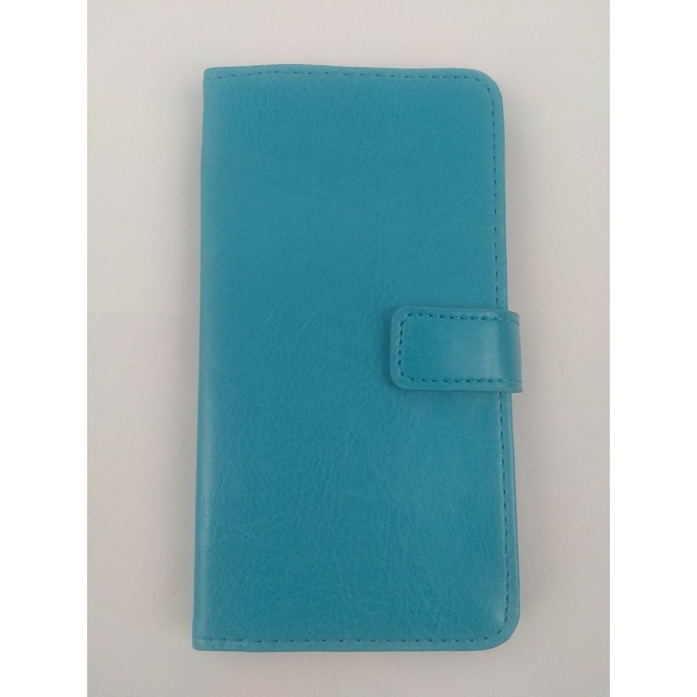 Bear Motion Samsung Galaxy Note 4 Case Blue Leather Wallet Card Holder Full Body